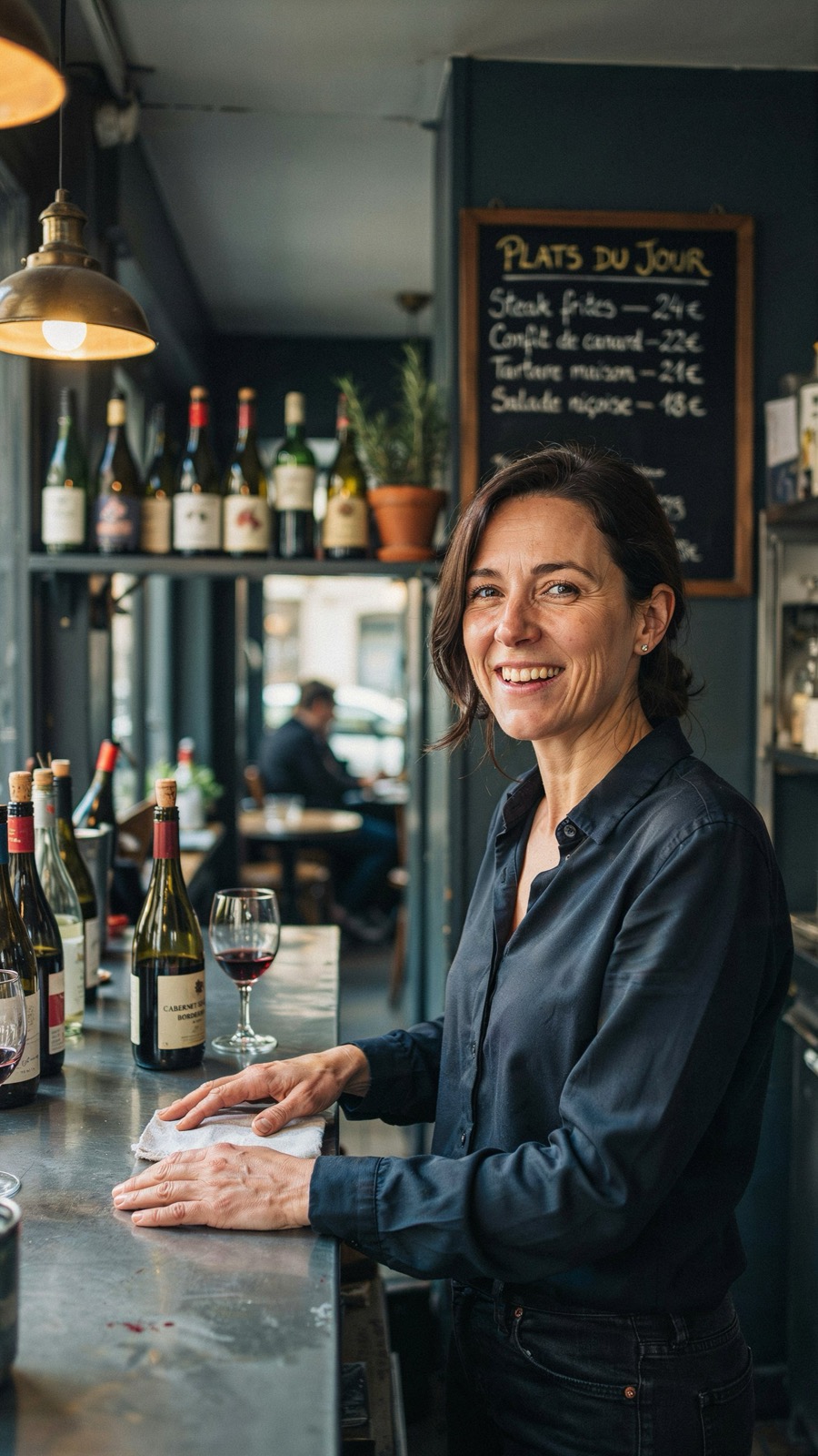 Sophie M. gérante bistrot Vieux-Rouen